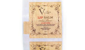 Lip balm label roll