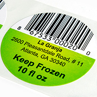 Label a frozen product