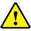 Yellow warning symbol for label