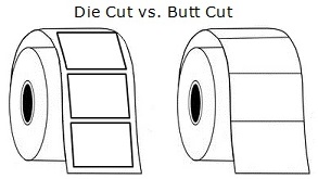 butt cut and die cut labels